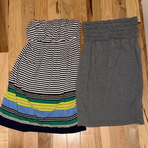 Soma Multicolor Striped and Gray Beach Coverups